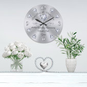 Grande Horloge Ronde 10e, 75e, 60e anniversaire de diamant Cadeaux, 