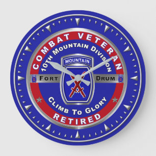 Grande Horloge Ronde 10e Division des montagnes Vétéran retraité