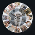 Grande Horloge Ronde 13 Collage photo personnalisé<br><div class="desc">13 Photo Collage Modèle personnalisé horloge murale .. simplement ajouter vos propres photos à cette grande horloge murale .. facile à personnaliser .. personnalisable horloge modèle photo de Ricaso - idéal cadeaux-idées</div>