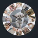 Grande Horloge Ronde 13 Collage photo personnalisé<br><div class="desc">13 Photo Collage Modèle personnalisé horloge murale .. simplement ajouter vos propres photos à cette grande horloge murale .. facile à personnaliser .. personnalisable horloge modèle photo de Ricaso - idéal cadeaux-idées</div>