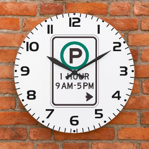 Grande Horloge Ronde 1 Heure De Parking Pour Zones De Parking Contrôlée
