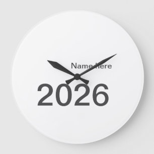 Grande Horloge Ronde 2026 2027 2028 nom titre ici année lettre gras