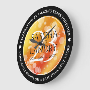 Grande Horloge Ronde 23e anniversaire de Mariage de Topaz impérial