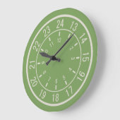 Grande Horloge Ronde 24-HOUR Custom wall clocks (Angle)