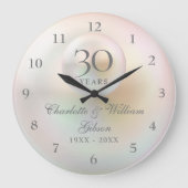 Grande Horloge Ronde 30e anniversaire de mariage Élégante perle (Recto)