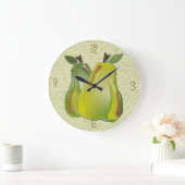 Grande Horloge Ronde 3D Pear (Maison)
