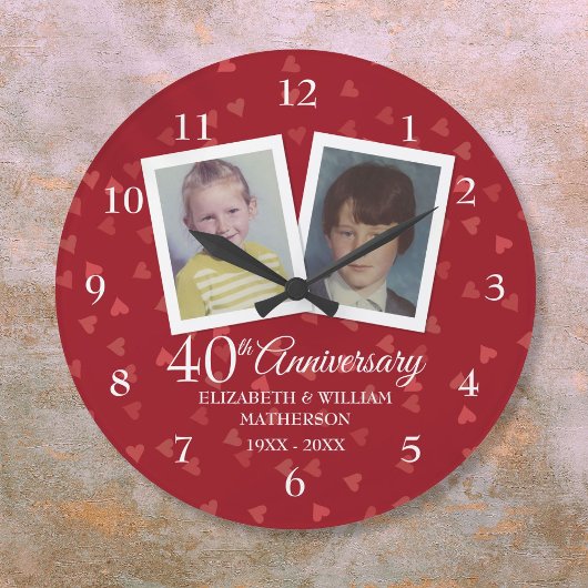 Grande Horloge Ronde 40e Ruby Wedding Anniversary Childhood
