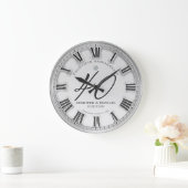 Grande Horloge Ronde 40e Silver Wedding Anniversary Large Clock (Maison)