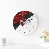 Grande Horloge Ronde 40ème anniversaire du Mariage de Ruby en blanc (Maison)