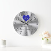 Grande Horloge Ronde 45 ans Mariage Anniversaire Cadeaux Sapphire CLOCK (Maison)
