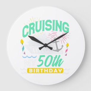 Grande Horloge Ronde 50e anniversaire Croisière Voyage Cadeau Anniversa