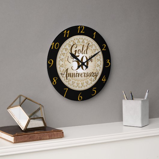 Grande Horloge Ronde 50e anniversaire de l'or complexe (Bureau)
