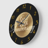 Grande Horloge Ronde 50e anniversaire de l'or de luxe (Angle)
