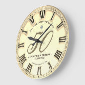 Grande Horloge Ronde 50e anniversaire de mariage d'or (Angle)