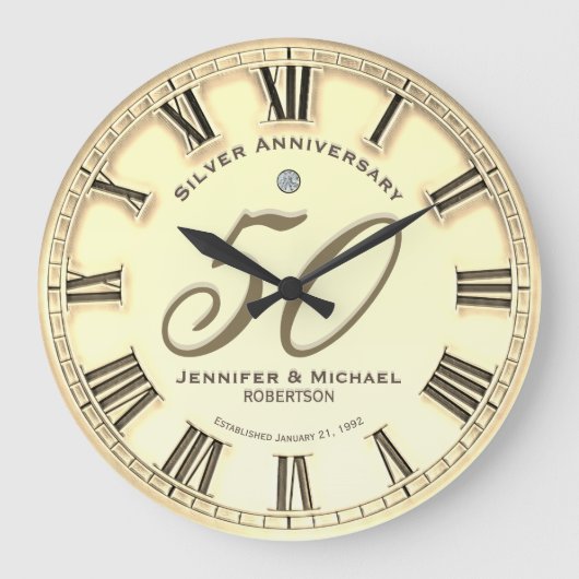 Grande Horloge Ronde 50e anniversaire de mariage d'or (Recto)