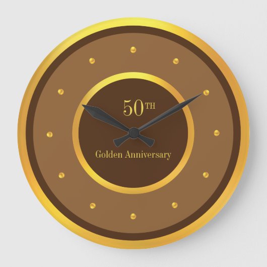 Grande Horloge Ronde 50e anniversaire Gold Frame & Brown (Recto)