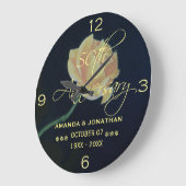 Grande Horloge Ronde 50e Rose du cinquantième anniversaire de Mariage d (Angle)