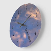 Grande Horloge Ronde 5 O'Clock Somewhere Dreamy Clouds (Angle)
