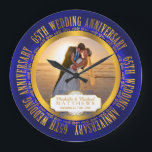 Grande Horloge Ronde 65e Wedding Anniversary Photo Keepsake<br><div class="desc">Le 65e anniversaire du Mariage est un jalon dans toute relation qui mérite d'être célébrée et quelle meilleure façon qu'avec un gardien, avec les mots "65e anniversaire du Mariage" dans le rond et l'espace au centre pour vous de personnaliser avec votre photo, les noms et les dates de mariage et...</div>
