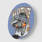 Grande Horloge Ronde 66 Monstres Hot Rod Satellite Clock (Angle)