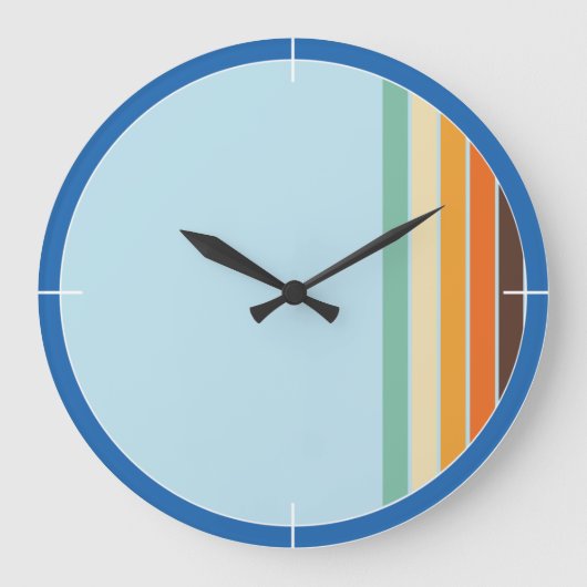 Grande Horloge Ronde 70s Retro Colourful Wall Clock for any Room (Recto)