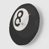 Grande Horloge Ronde 8 Ball Wall Clock (Angle)