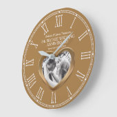 Grande Horloge Ronde 8th Bronze wedanniversary custom photo heart (Angle)