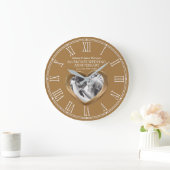 Grande Horloge Ronde 8th Bronze wedanniversary custom photo heart (Maison)