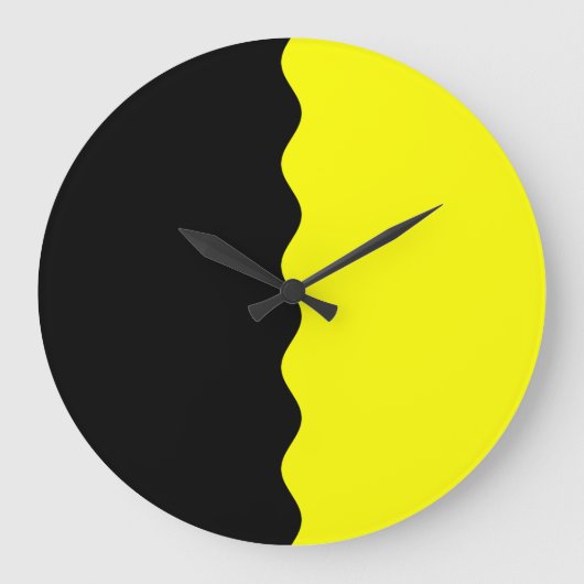 Grande Horloge Ronde À moitié noir et jaune (Recto)