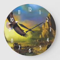 A Patriotic Design with Bald Eagle Flying