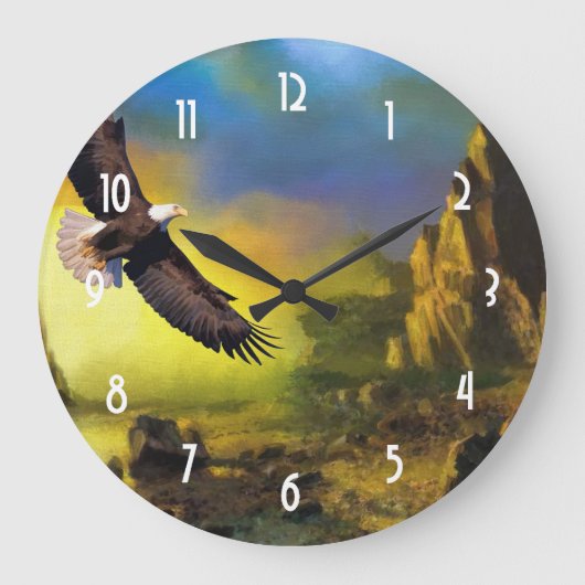 Grande Horloge Ronde A Patriotic Design with Bald Eagle Flying (Recto)