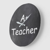 Grande Horloge Ronde A plus Teacher Chalkboard Design Venin Idea (Angle)