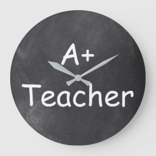 Grande Horloge Ronde A plus Teacher Chalkboard Design Venin Idea