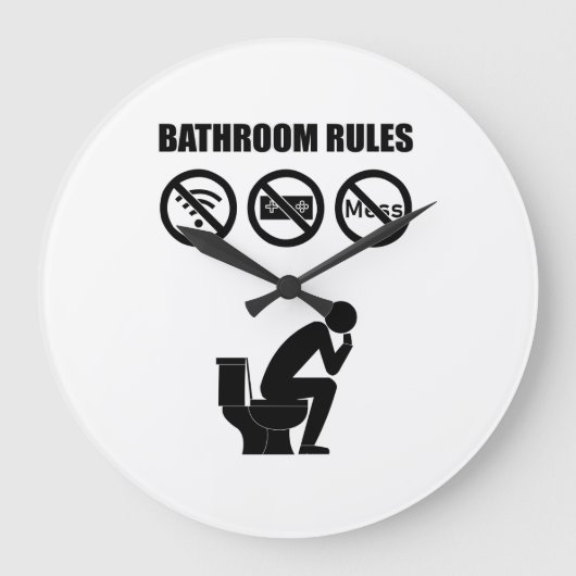 Grande Horloge Ronde A Set of Bathroom Rules (Recto)