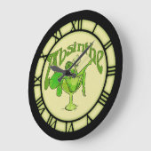 Grande Horloge Ronde Absinthe Fairy Dans Le Verre (Angle)