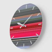 Grande Horloge Ronde Abstract #1: Red and Grey (Angle)