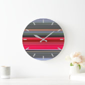 Grande Horloge Ronde Abstract #1: Red and Grey (Maison)