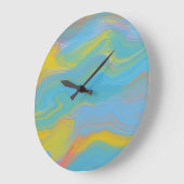 Grande Horloge Ronde Abstract Acrylic Flow (Angle)