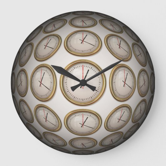 Grande Horloge Ronde Abstract art 89 Wall Clocks & Numeral Options (Recto)