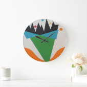 Grande Horloge Ronde Abstract Confetti Cone Round Clock (Maison)