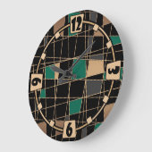 Grande Horloge Ronde Abstract geometric pattern large clock (Angle)