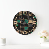 Grande Horloge Ronde Abstract geometric pattern large clock (Maison)