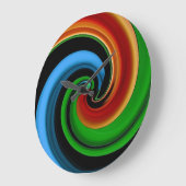 Grande Horloge Ronde Abstract Rainbow (Angle)