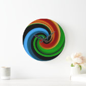 Grande Horloge Ronde Abstract Rainbow (Maison)