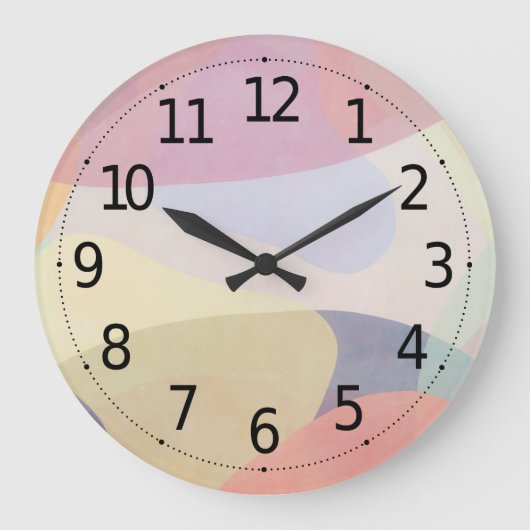 Grande Horloge Ronde Abstract Watercolor | Wall Clock (Recto)
