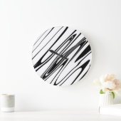 Grande Horloge Ronde Abstract Zebra (Maison)