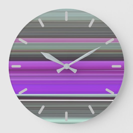 Grande Horloge Ronde Abstrait #1 : Violet et gris (Recto)