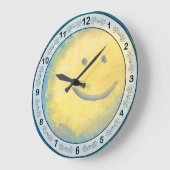 Grande Horloge Ronde Abstrait - Acrylique - Bonne abstraction (Angle)