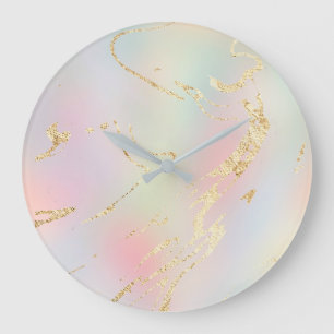 Grande Horloge Ronde abstrait dégradé arrière - plan