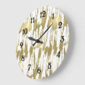 Grande Horloge Ronde Abstrait doré (Angle)
